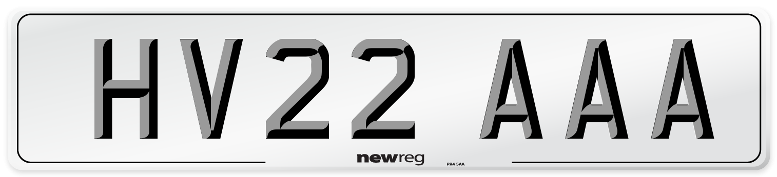 HV22 AAA Number Plate from New Reg